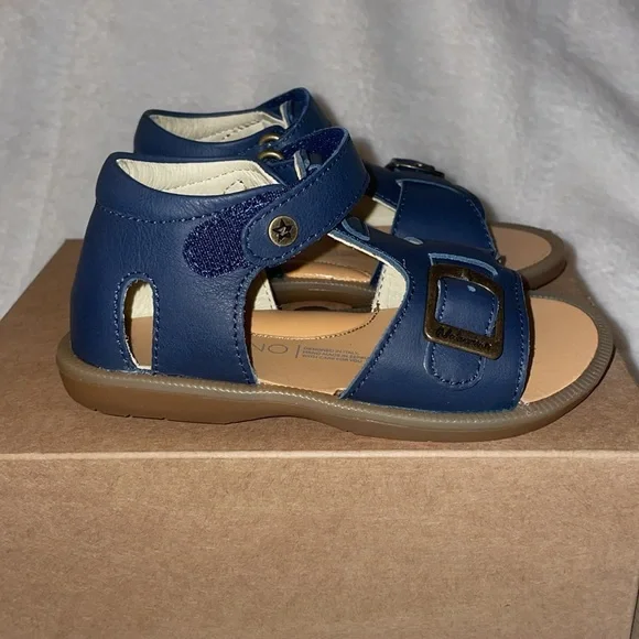 NWT NATURINO QUARZO Leather sandals with strap in Blue - Picture 10 of 15